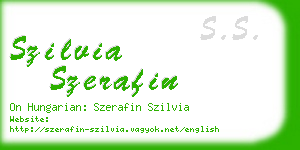 szilvia szerafin business card